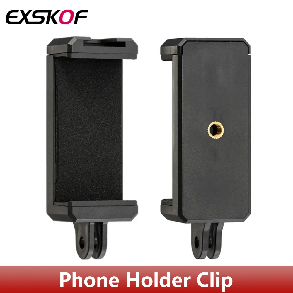 Uchwyt na telefon z klipsem Adapter do smartfona Iphone Huawei Samsung Statyw 1/4 cala Otwór na nakrętkę Gopro Selfie Stick Akcesoria
