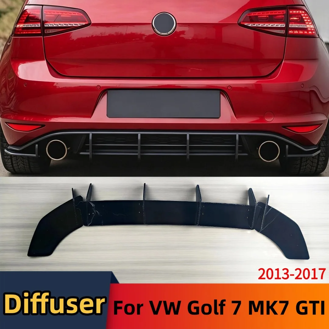 

Rear Bumper Lip Diffuser Protector Guard For Volkswagen Golf 7 MK7 GTI 2013-2017 Car Styling Exterior Parts Tuning Accessories