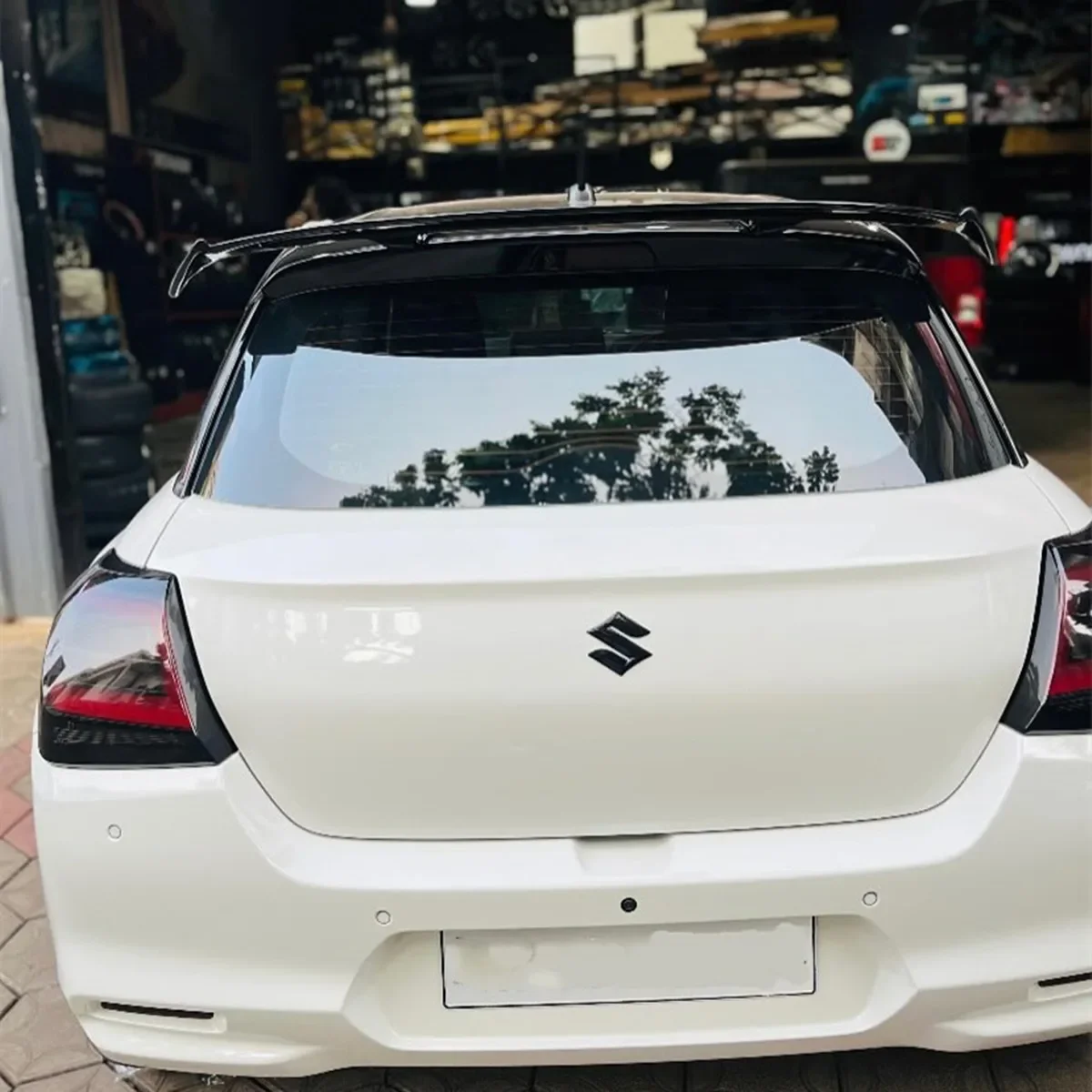 Roof Spoiler for Suzuki Swift MK4 AOL 2023-2025 Base Rear Trunk Tail Wing Lip Body Kit Splitter Tuning ABS Gloss Accessories