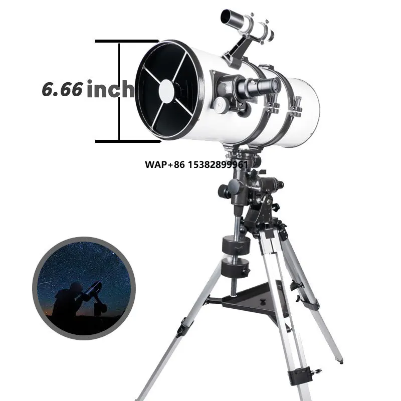 

Eyebre 800203 White Professional Telescope 6inch Equatorial Newtonian Reflector Telescope Astronomical With Polar Scope
