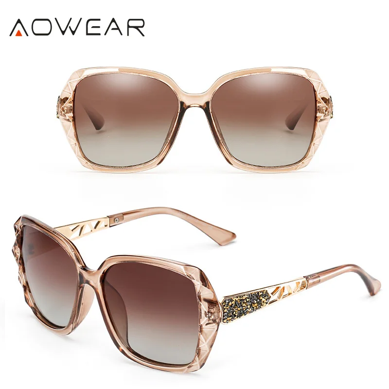 AOWEAR Vintage Rosa Spiegel Sonnenbrille Frauen Polarisierte Quadratische Gradienten Sonnenbrille für Damen Klare Übergroße Lunette De Soleil – Detail 4
