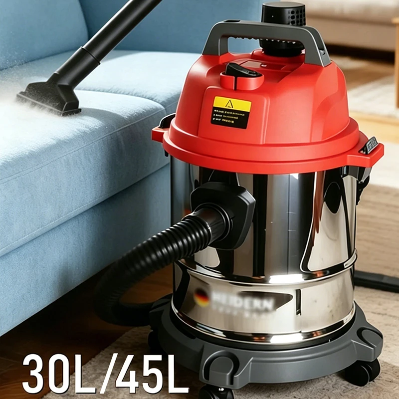 TUNGFULL 30L/40L High-Power Wet/Dry Vacuum Cleaner Industrial Vacuum for Car Detailing, Home Renovation, and Grout Cleaning