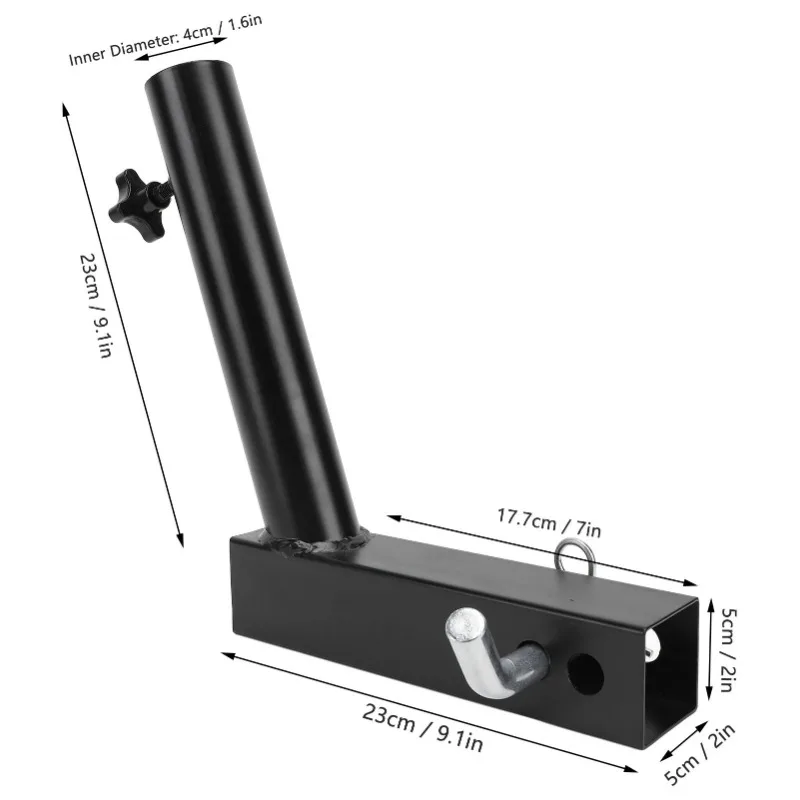 Hitch Flag Pole Holder Angled Heavy Duty for Trailer Truck RV 2000-2025 - Universal 2 Inch Hitch Receiver Flagpole Mount