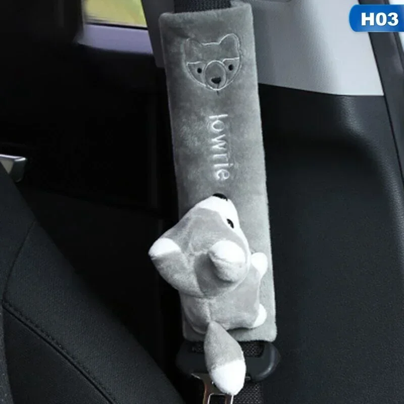 1pcs Cute Animal Car Seat Belt Pads Universal Car Seat Shoulder Strap Pad Cushion Cover Car Belt Protector Safety Belt Cover