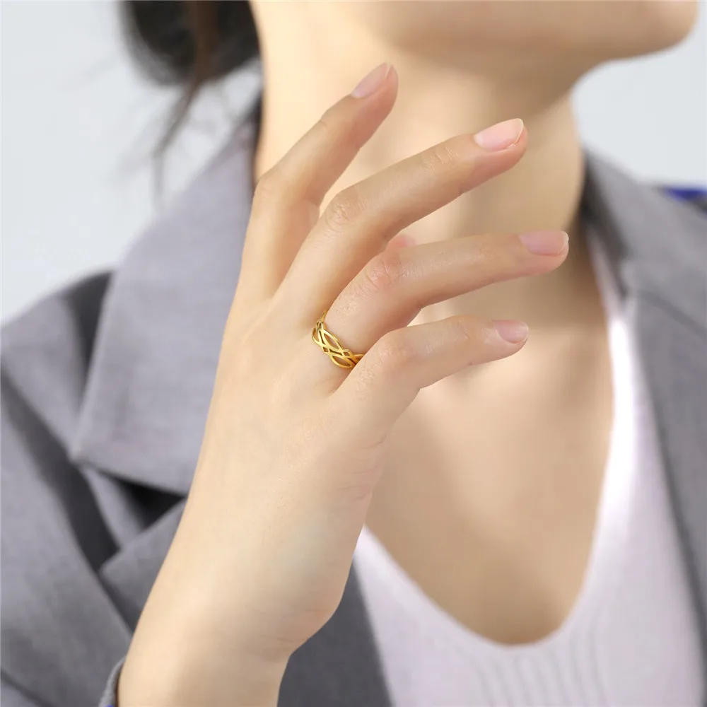 Skyrim Neuer Edelstahl Geometrischer Ring für Damen und Herren Einfache Fingerringe 2026 Modeschmuck Verlobungsgeschenk für Liebende Großhandel – Detail 8