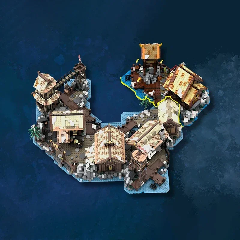 Mittelalterliche Burg Modell Moc Bausteine Meer Erweiterung Modell Technologie Modulare Blöcke Geschenke Weihnachten Spielzeug DIY Montage