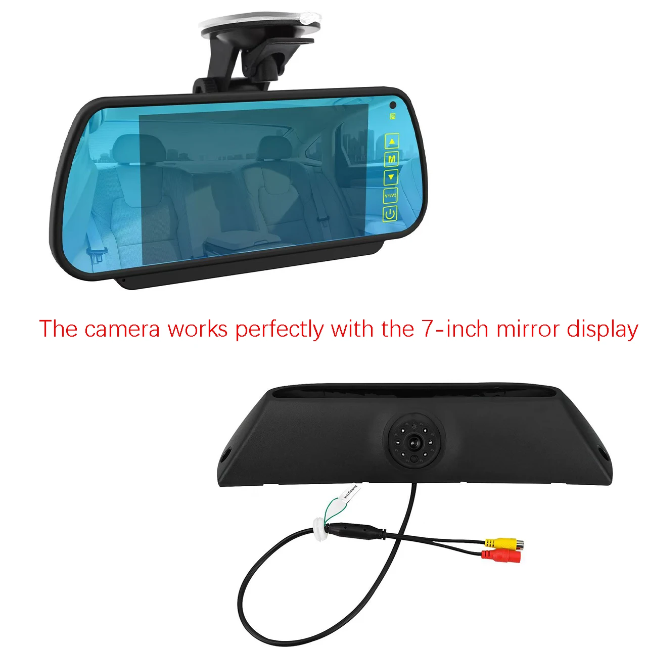 

Car 3rd Brake Light Reversing Camera With 7 " Rear View Mirror Monitor for Iveco Daily 4 Gen 2011-2014 Backup Parking System