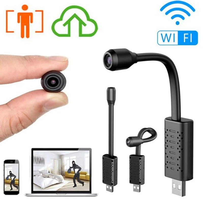 

Mini Camera Surveillance Cameras With Wifi IP HD 1080P P2P CCTV SD Card Cloud Storage Human Detection V380 APP