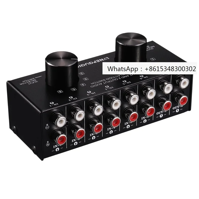 6-in 2-out audio source signal selection switch, headphone speaker switch, bidirectional switch, 2-in 6-out lossless