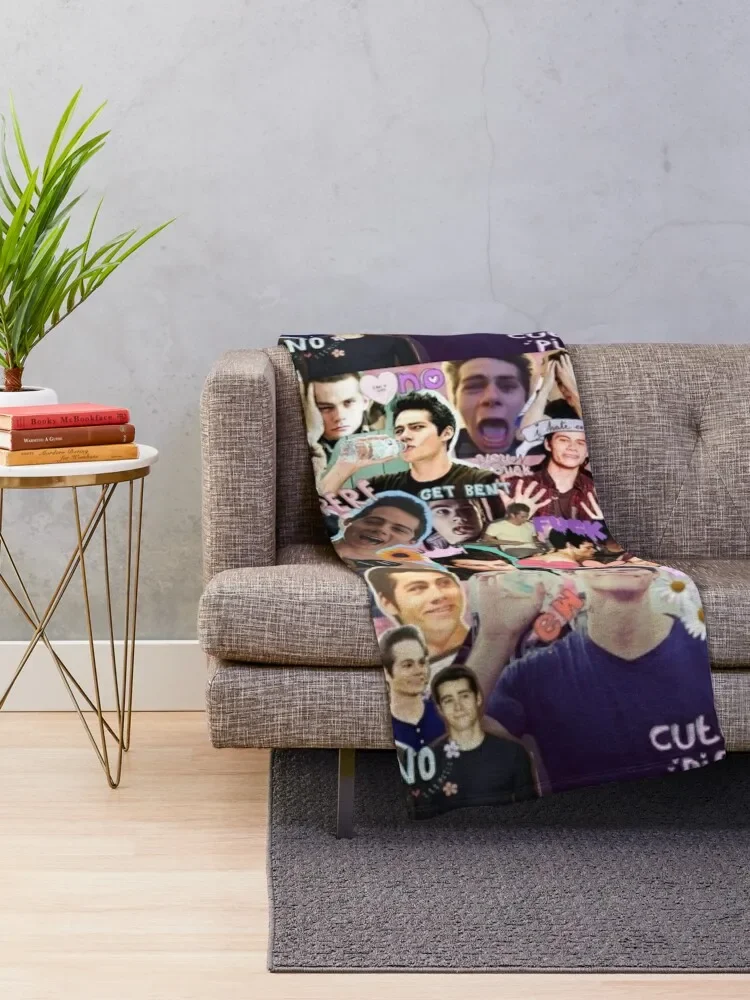 Dylan O’Brien collage Throw Blanket