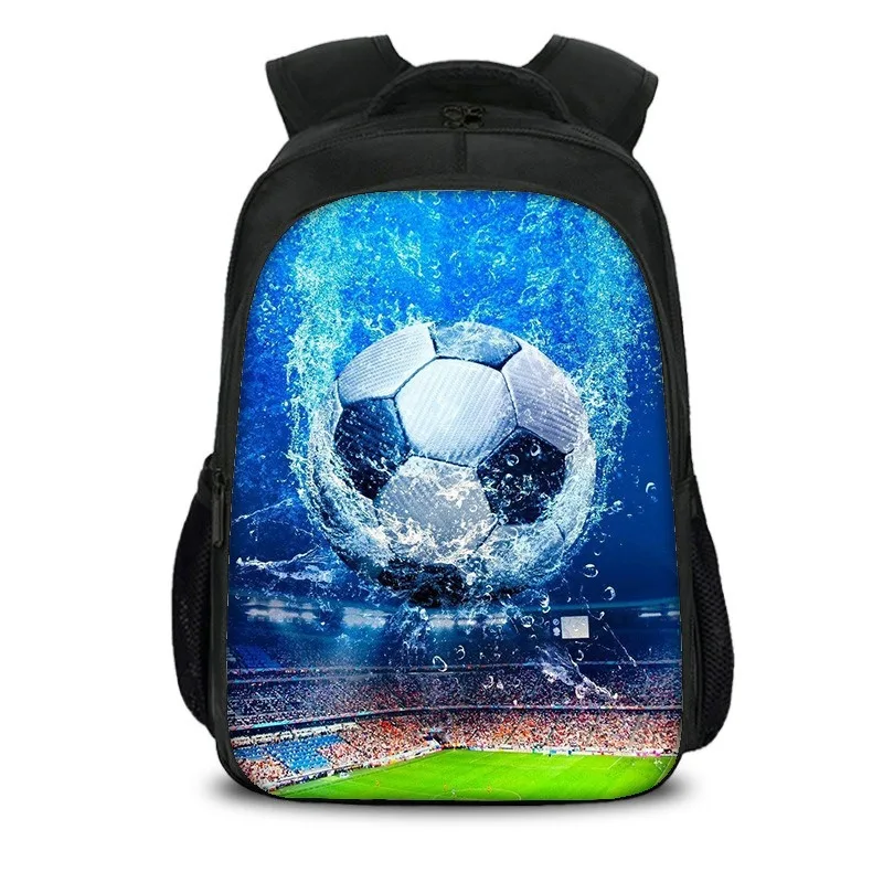 Soccer Print Double Layered Backpack Child Fashion Student Knapsack Best Gift  School Large Capacity Backpack Multi-function