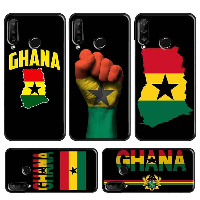 Ghana Flag Case For Huawei P20 Lite P40 P30 Pro Mate 20 Lite P Smart 2019 Z Nova 5T Honor 50 10i 8X 9X