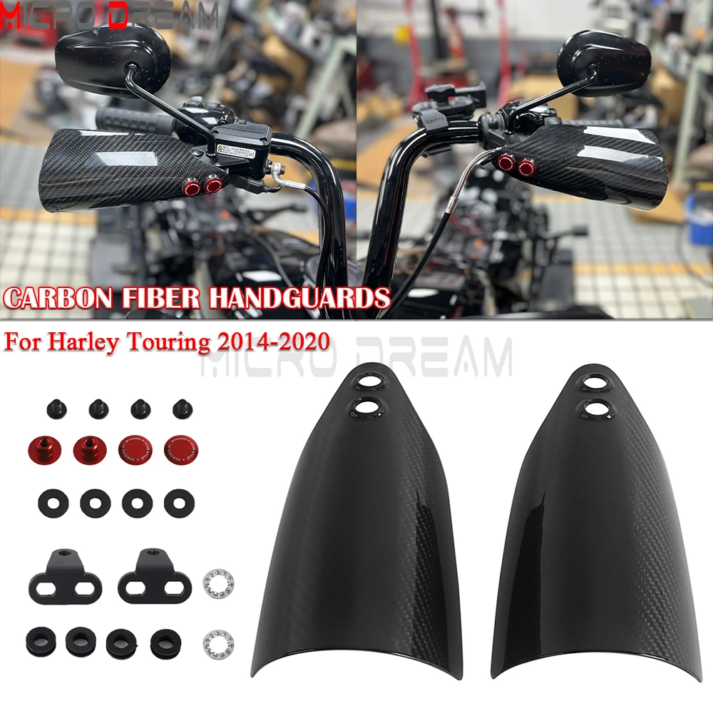 

Motorcycle Hand Guard Shield Protector For Harley Touring CVO Road Electra Glide FLTRXSE FLHTKSE Road King Carbonfiber handguard