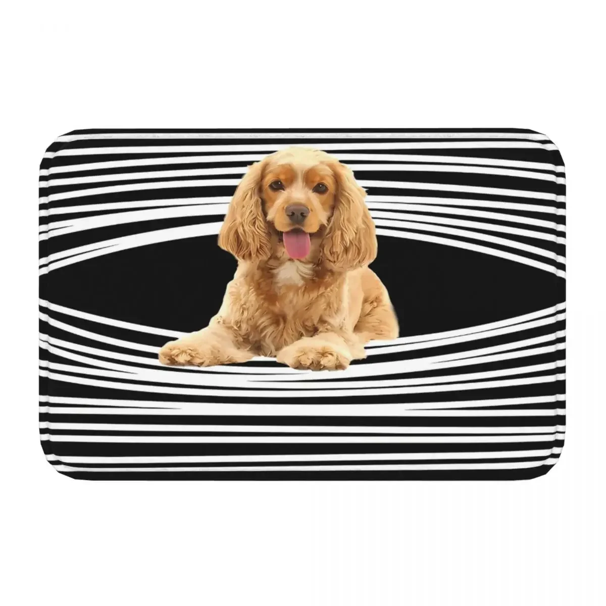 Line Dog Doge Non-slip Doormat Cocker Spaniel Carpet Living Room Kitchen Mat Welcome Flannel Modern