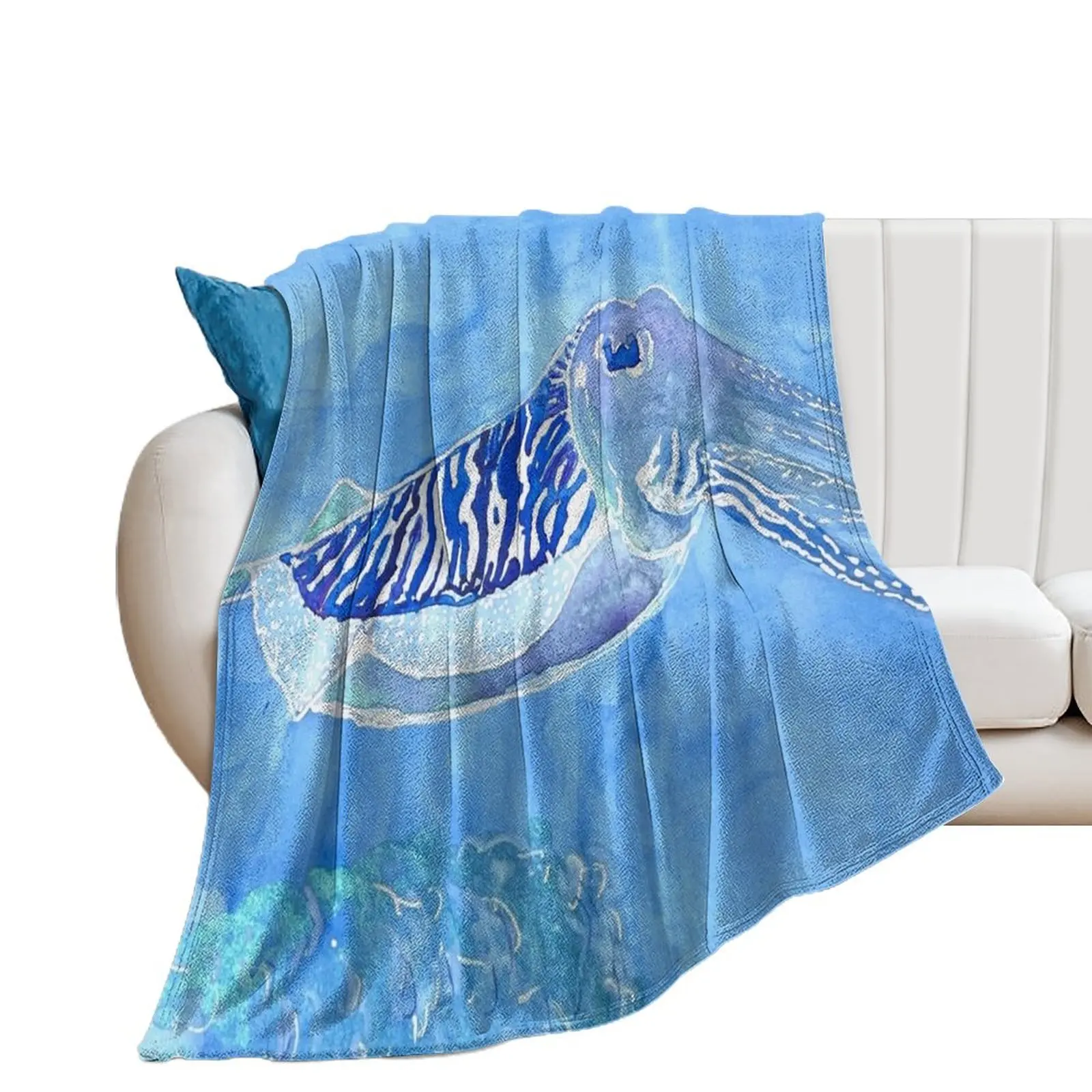 

Cuttlefish Throw Blanket Picnic Cute sofa bed decorative Blankets