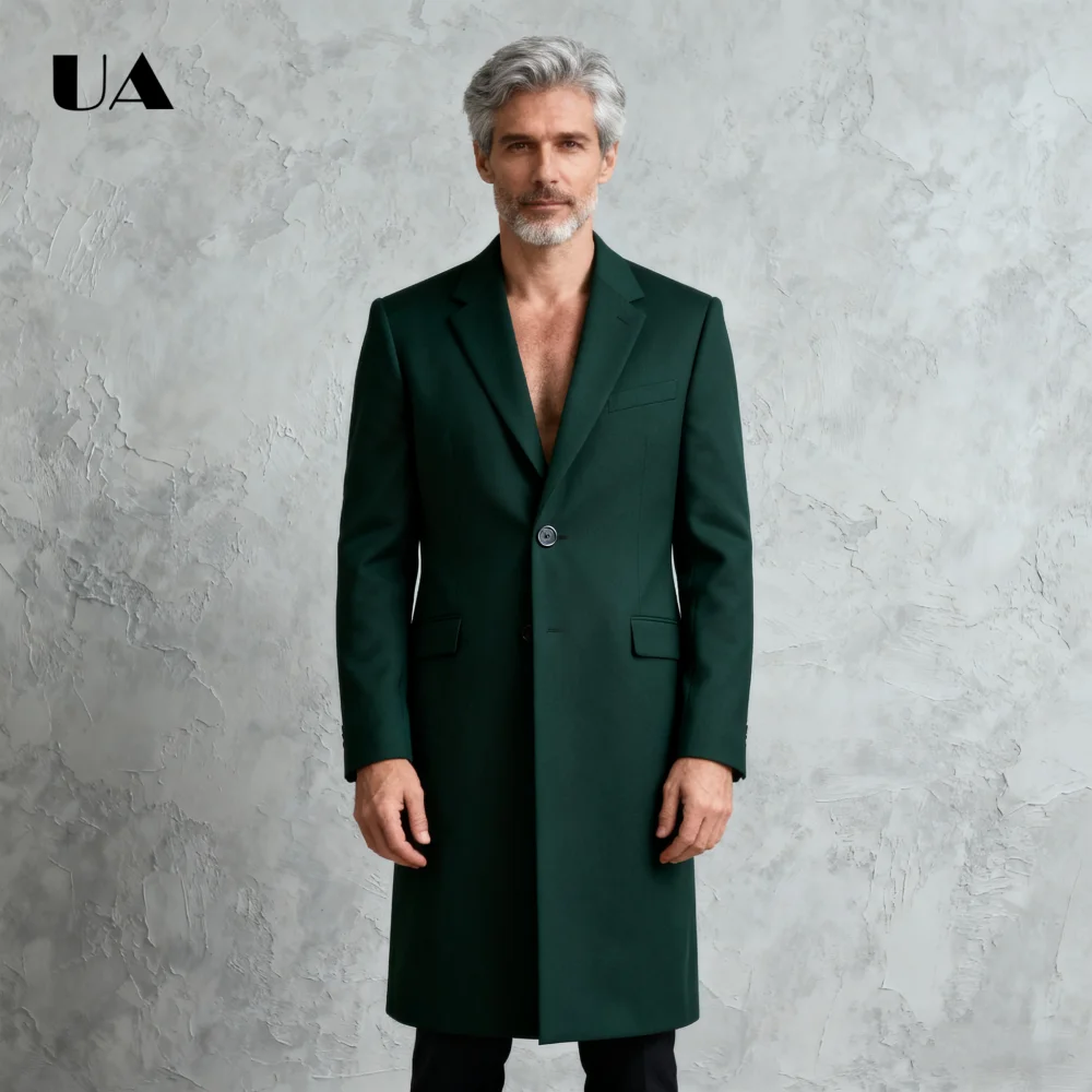 

ULBYANRY Vintage Solid Long Suit Coat XXS-7XL Customized Single-Breasted Autumn Outfit 80+ Colors Formal Suit Jacket