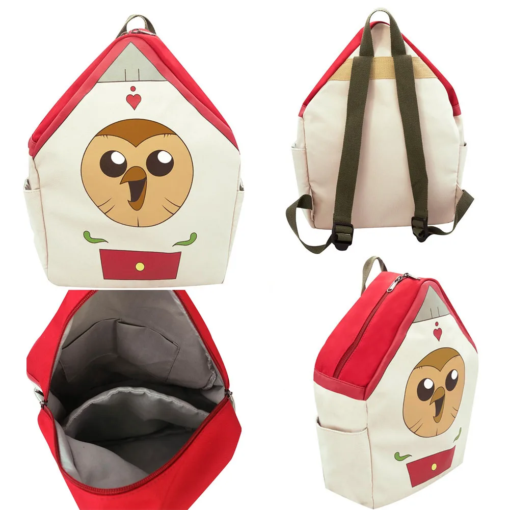 Cute Hooty Backpack Coin Purse, Zipper Wallet, Casual Student Kids School Bags, Cartoon The Owl Cosplay, Acessórios de trajes de casa