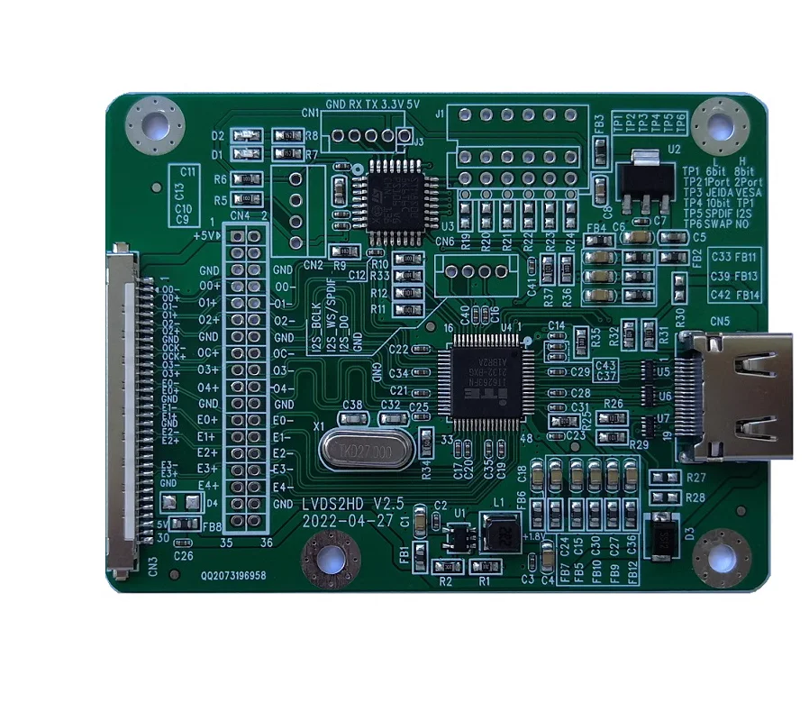 Suitable for LVDS to HDMI adapter board LVDS dual 8-input to HDMI output supports multiple resolutions