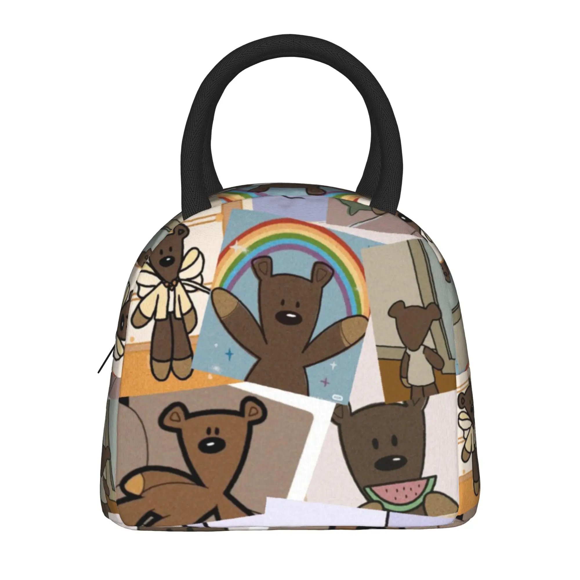 Bean's Teddy-Bear Cartoon Thermal Insulated Lunch Bag for Office Portable Food Bag Men Women Cooler Thermal Lunch Boxes