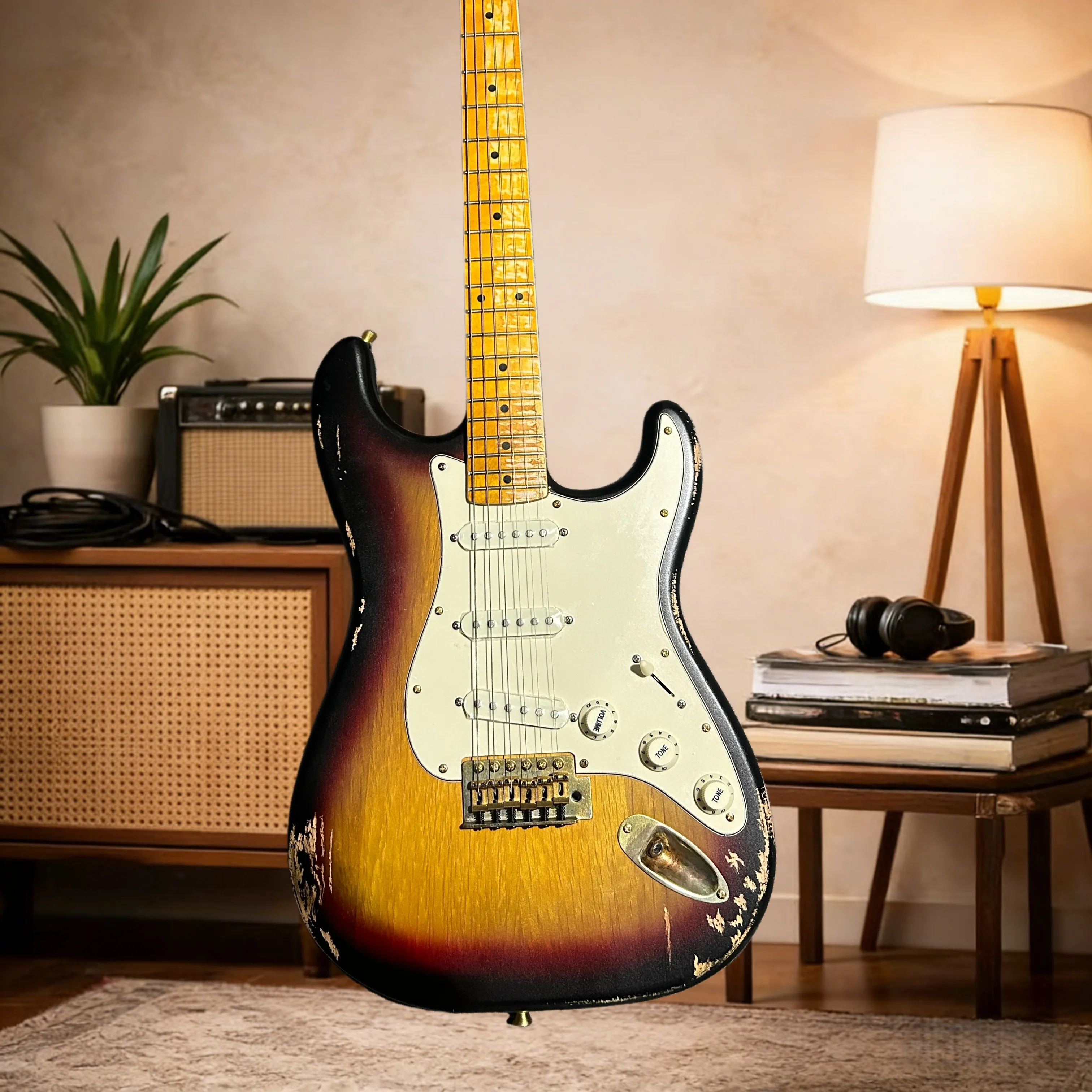 Pastillas de doble bobina doradas de 39 pulgadas Custom Sunset VS STS 3, nuevo modelo 2026, estilo versátil