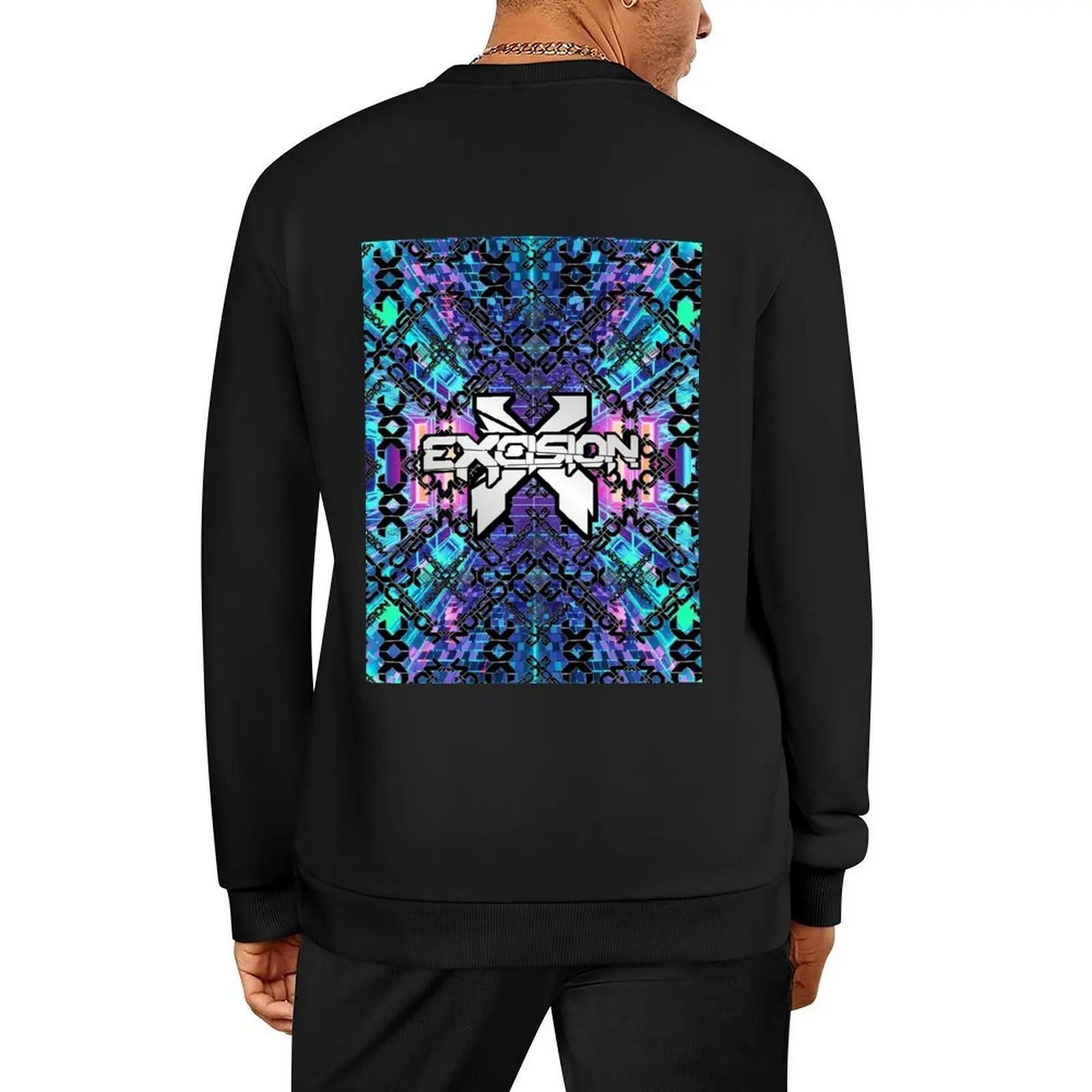

Excision Festival Vibes Kaleidoscope Design Pullover anime clothes men clothing male clothes sweatshirts for men