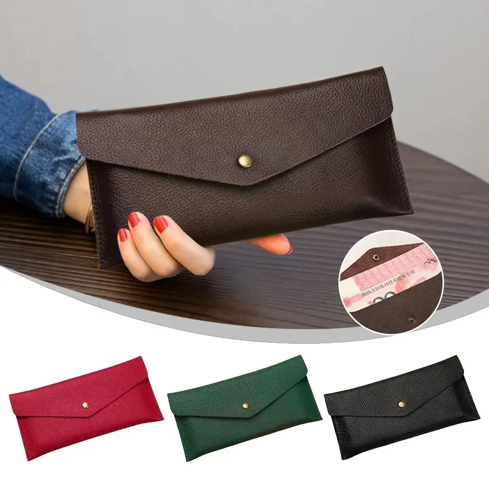 新しいソフトレザー財布大容量ワンピース小銭入れPUレザーカードホルダー現金収納用