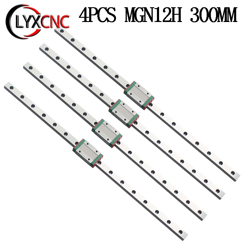 

4PCS MGN12 5PCS Linear Rail MGN12H 300MM For Voron Switchwire Parts Modifying ENDER3 3D Printer Free Replaceable MGN Metal Balls