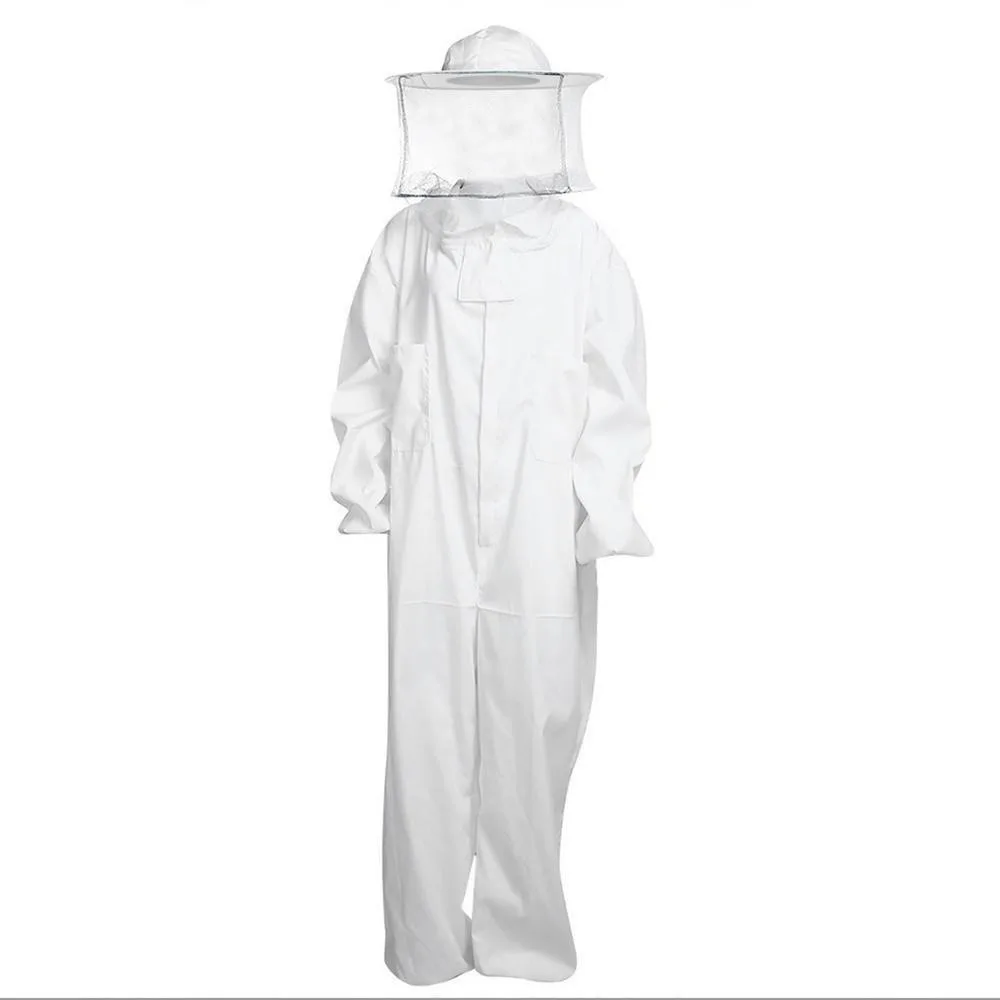 

Professional Beekeepers Bee Suit Breathable Anti-Bee Beekeeping Suit Jumpsuit Elastic Cuff Veil Hood Hat Bee Repellent Clothing