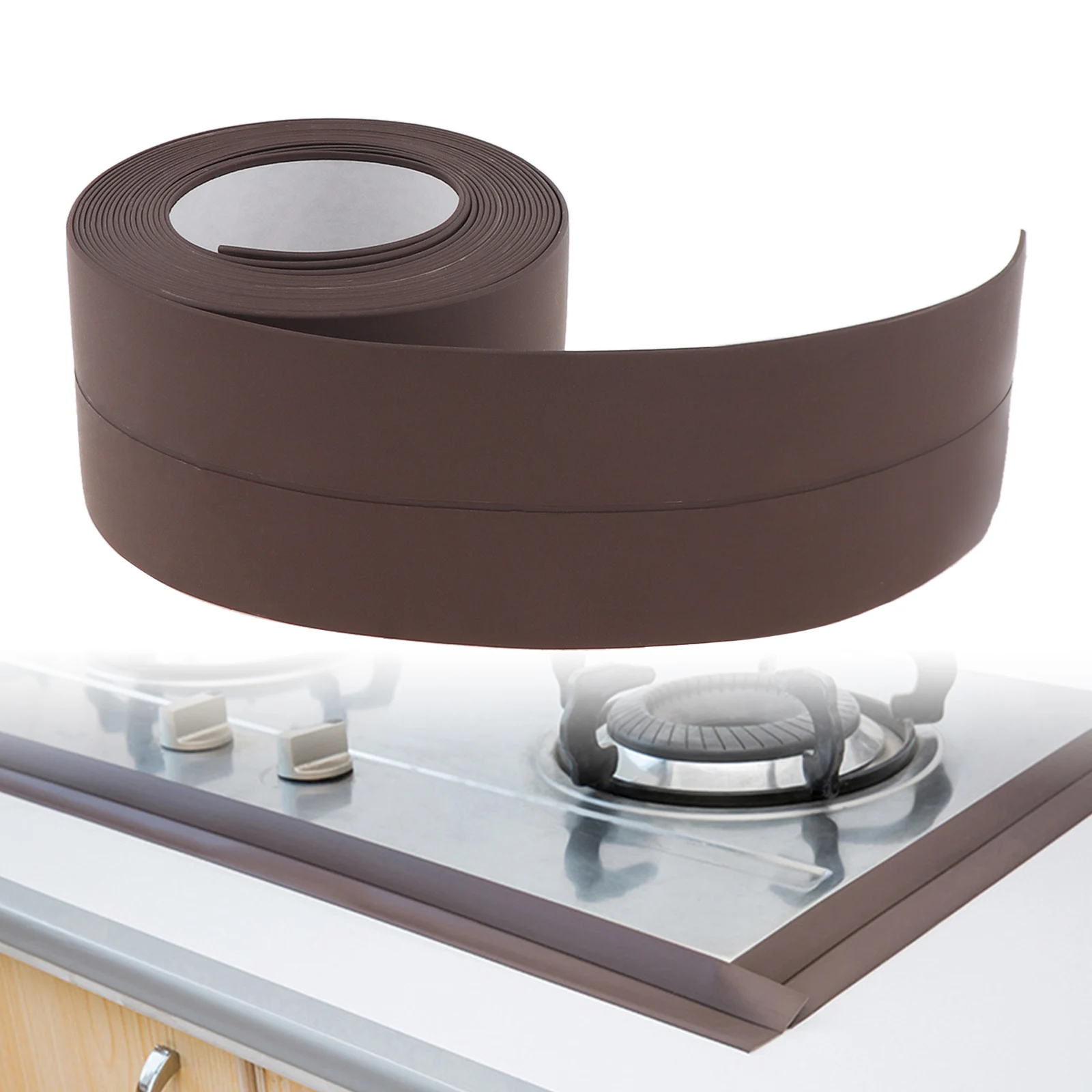 Hot Melt Adhesive Melamine Edge Banding 3m Flexible Veneer Edging for Plywood Table Tools / Cabinet ,Tub and Wall Sealing Tape