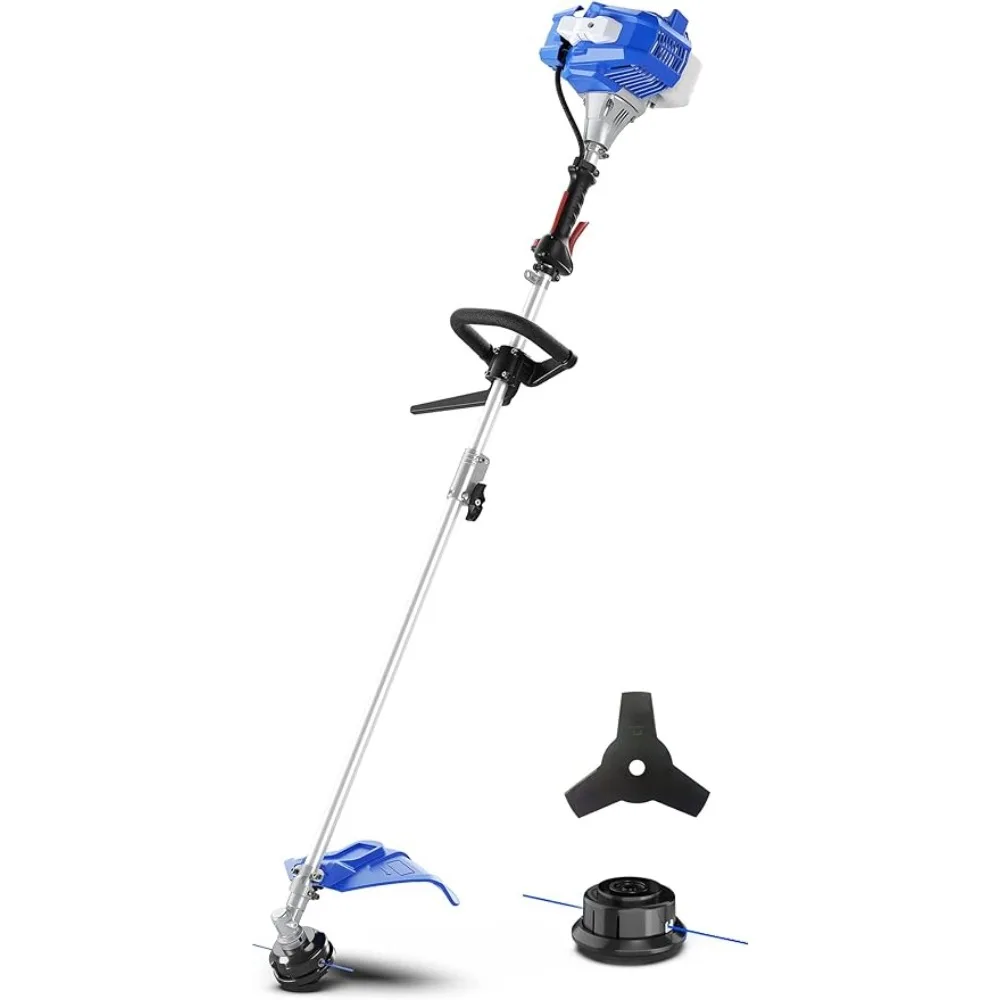 26cc Weed Wacker Gas Powered, 3 in 1 String Trimmer/Edger 17'' with 10'' Brush Cutter