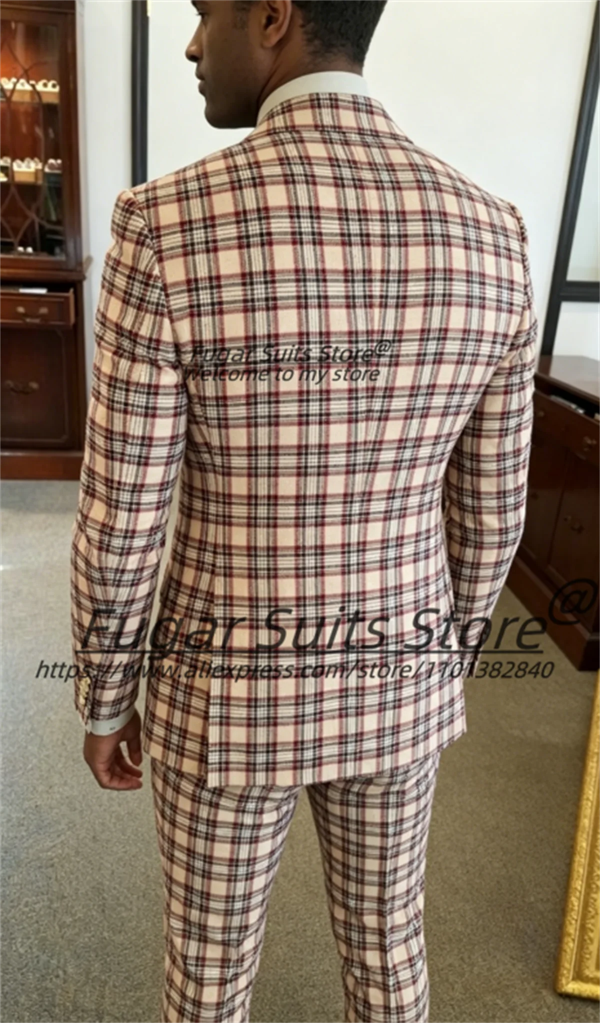 Setelan Jas Pria Bisnis Plaid  - Men'S Grooming Kits ulasan dan harga