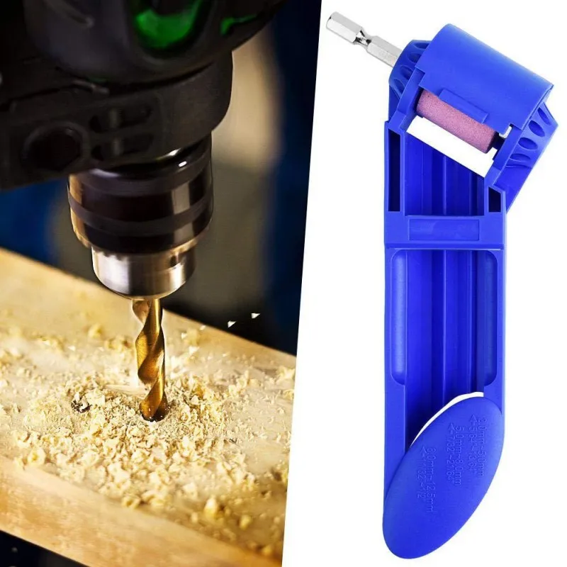 Portable Twist Bit Sharpening Jig Roller Adapter Grinding Wheel Drill Bit Sharpener Polishing Grinding Power Tool Accessories