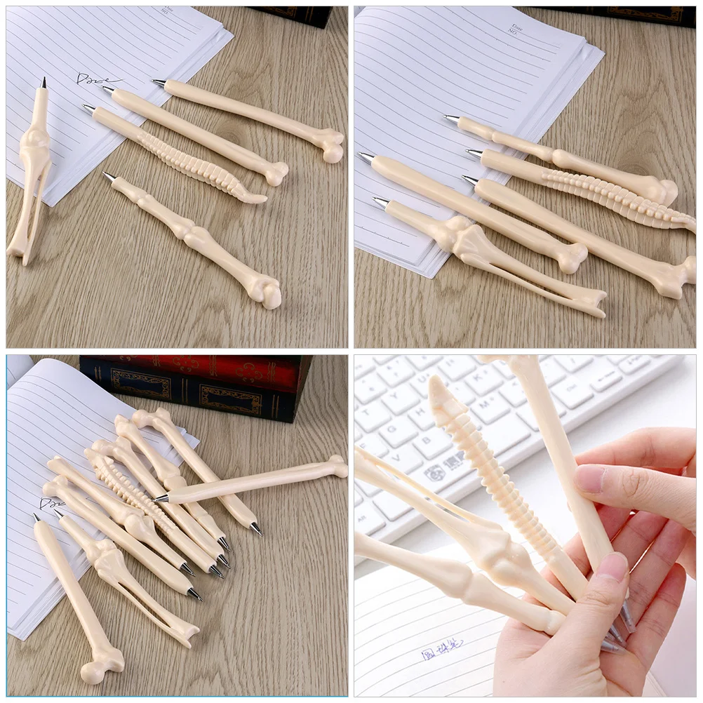 

30pcs Bone Shaped Ballpoint Pens Creative Unique Design Smooth Writing Office School Stationery Party Gifts Pens For