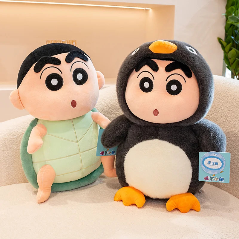

Original Crayon Shin-chan Plush Toy Cartoon Stuffed Anime Plushies Crayon Shin-chan Turn Into Turtle Penguin Doll Pillow Gifts