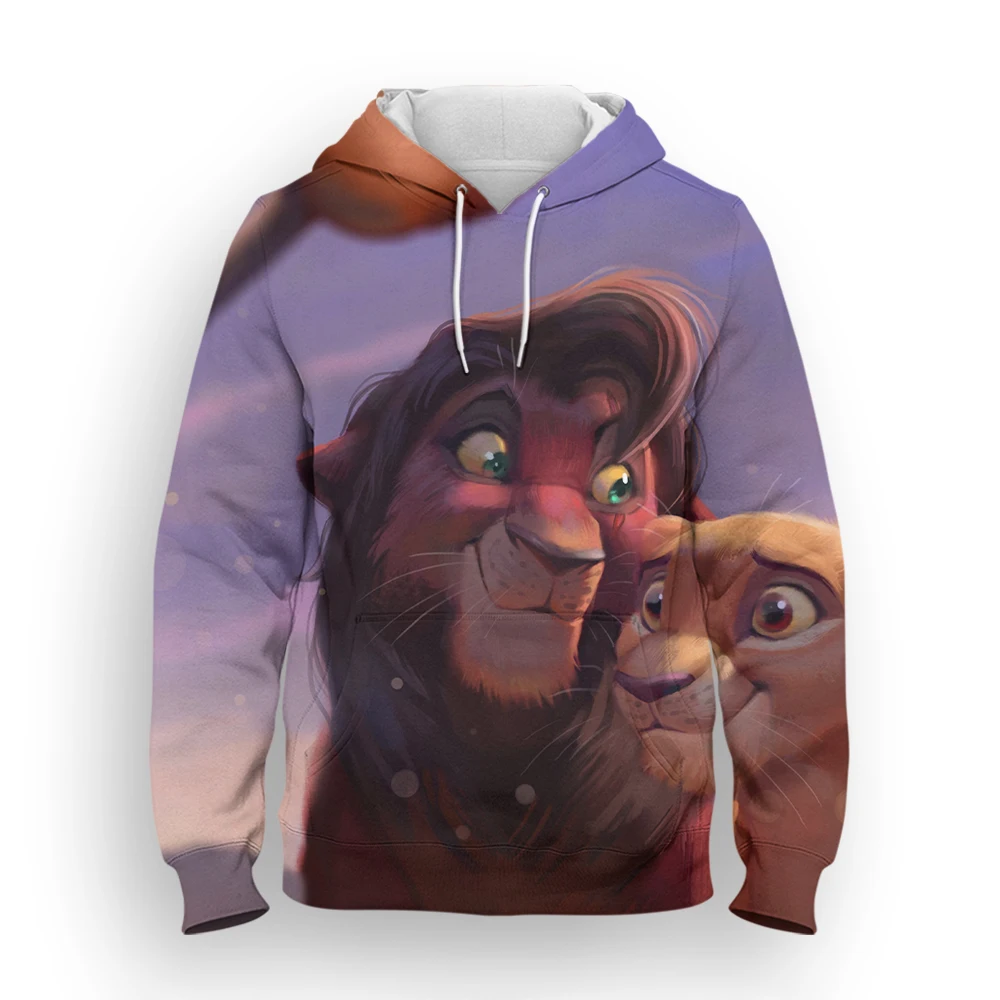 MINISO New Hoodies The Lion King Cartoon Anime 3D Print Men Women Fashion Oversized Sweatshirts Hoodie Kids Pullovers Tracksuits