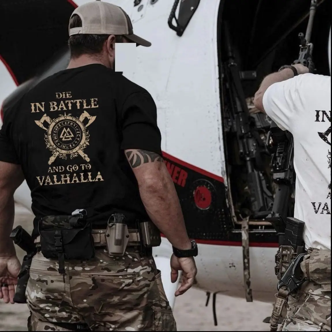 

Ins Хлопковая футболка с короткими рукавами, свободная мужская повседневная футболка в стиле милитари с короткими рукавами и летним принтом Tough Guy, уличный тактический топ