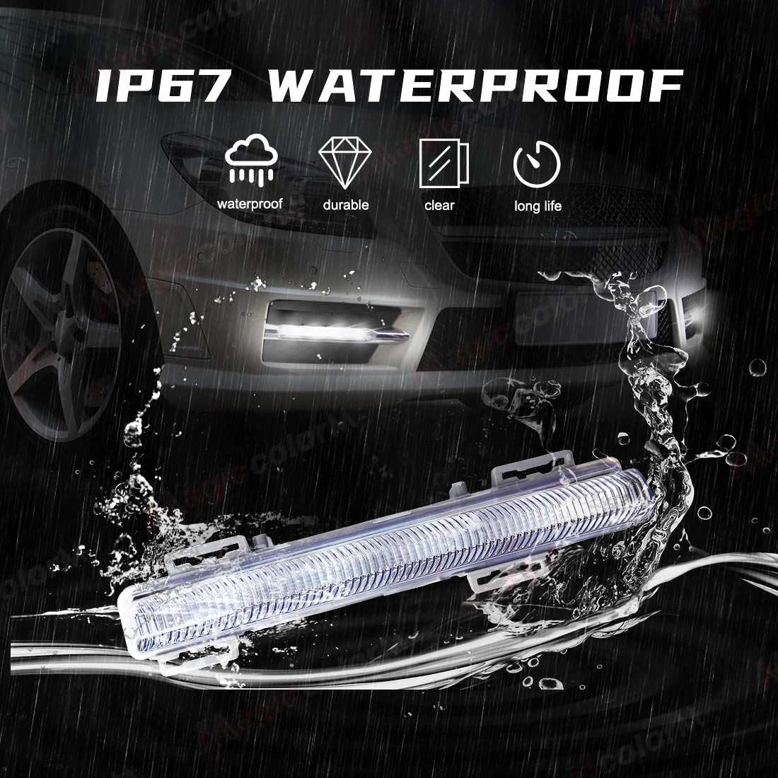 Car Front Daytime Running Light For Mercedes-Benz W204 W212 C250 C280 C350 E350 DRL Fog Lamp 12V A2049068900 A2049069000