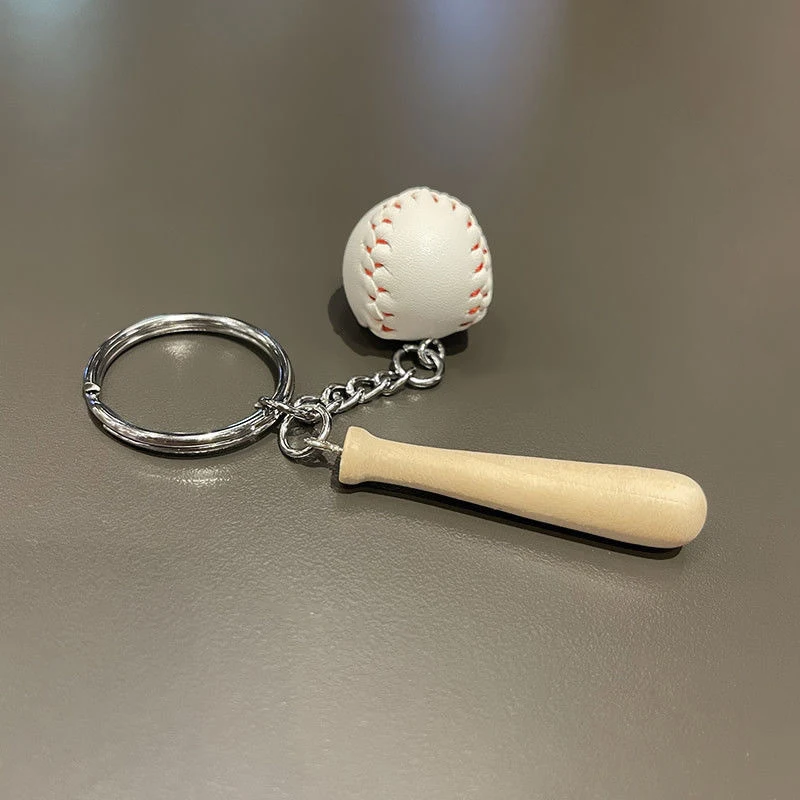 Porte-clés de sport PmotBat Ball Baseball Bat Key, JOCar Key, JODecor, GérKeyring