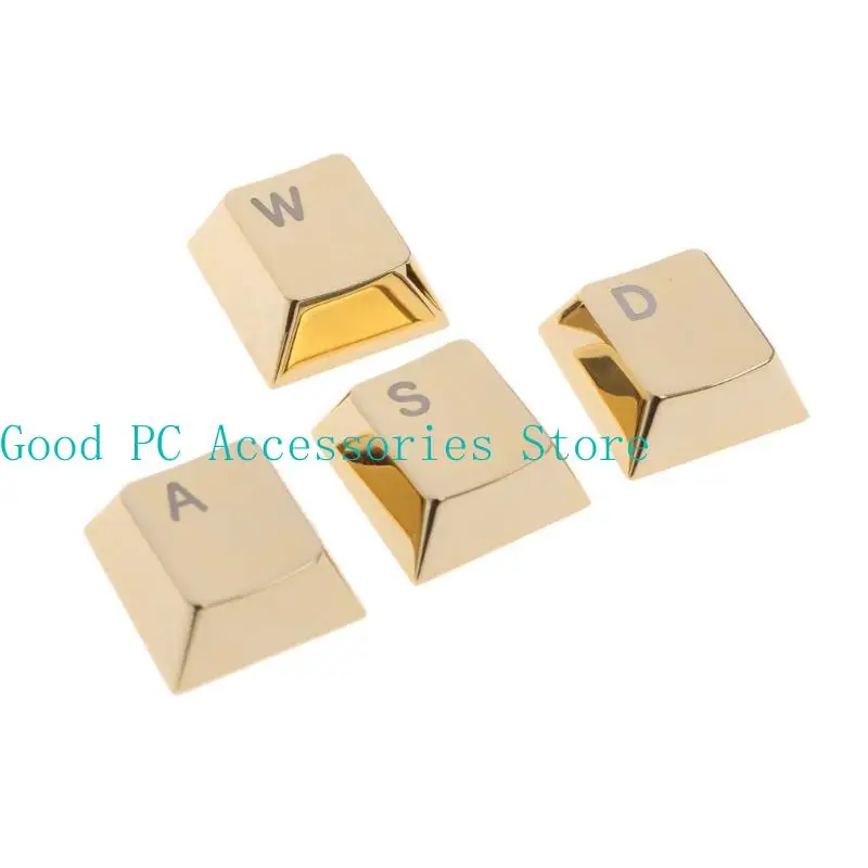 

R53C Metal Keycaps Light Etched Zinc Alloy Keycap 1.7x1.7cm 4PCS WASD Directions