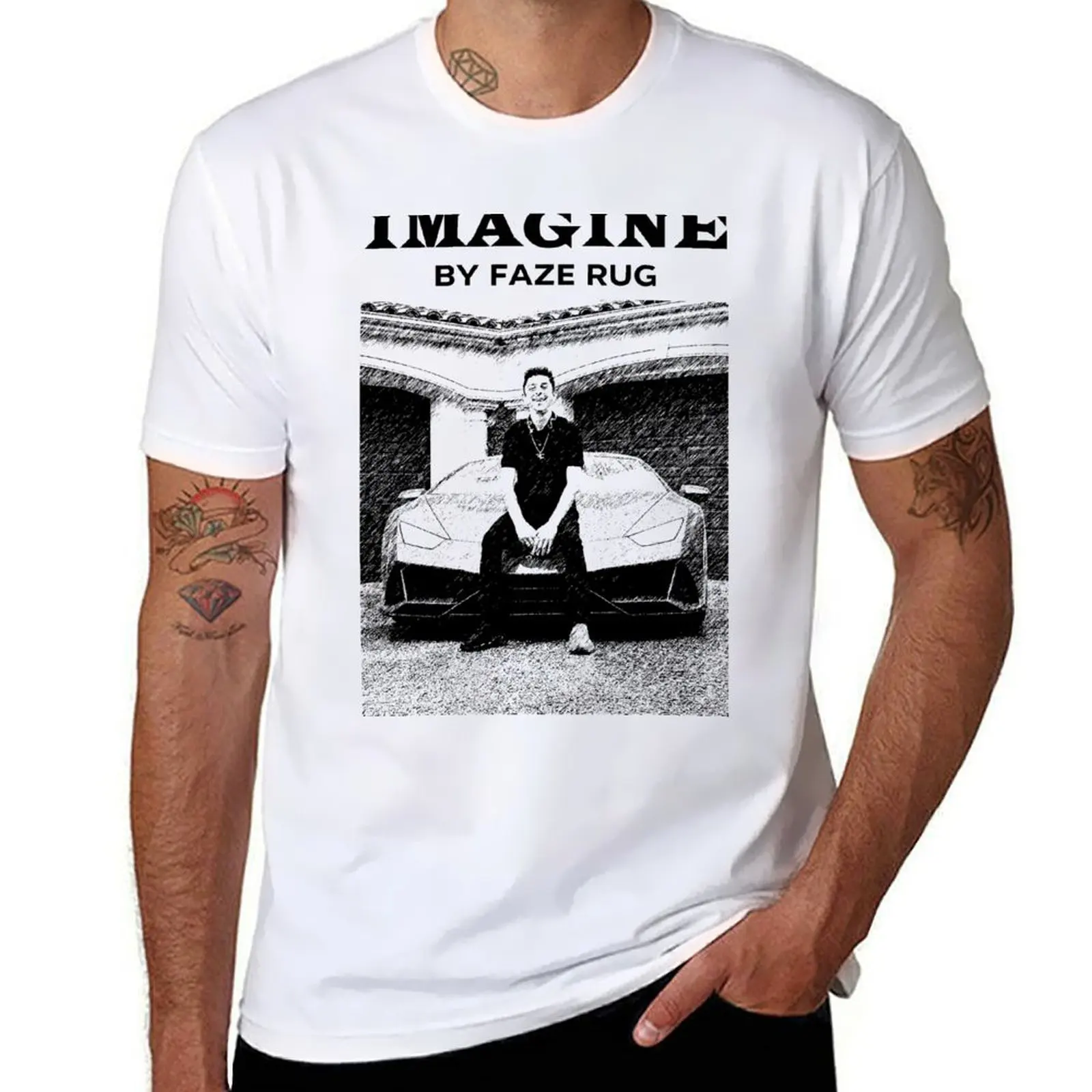 Футболка с мемом "Imagine" от Faze Rug, хлопок, темный юмор