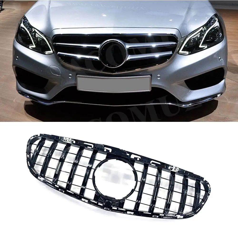 

VACOMUL For Benz E Class W212 E250 E300 2013-2015 Front Bumper Grill Decoration Car Accessories Replacement Black Silver ABS