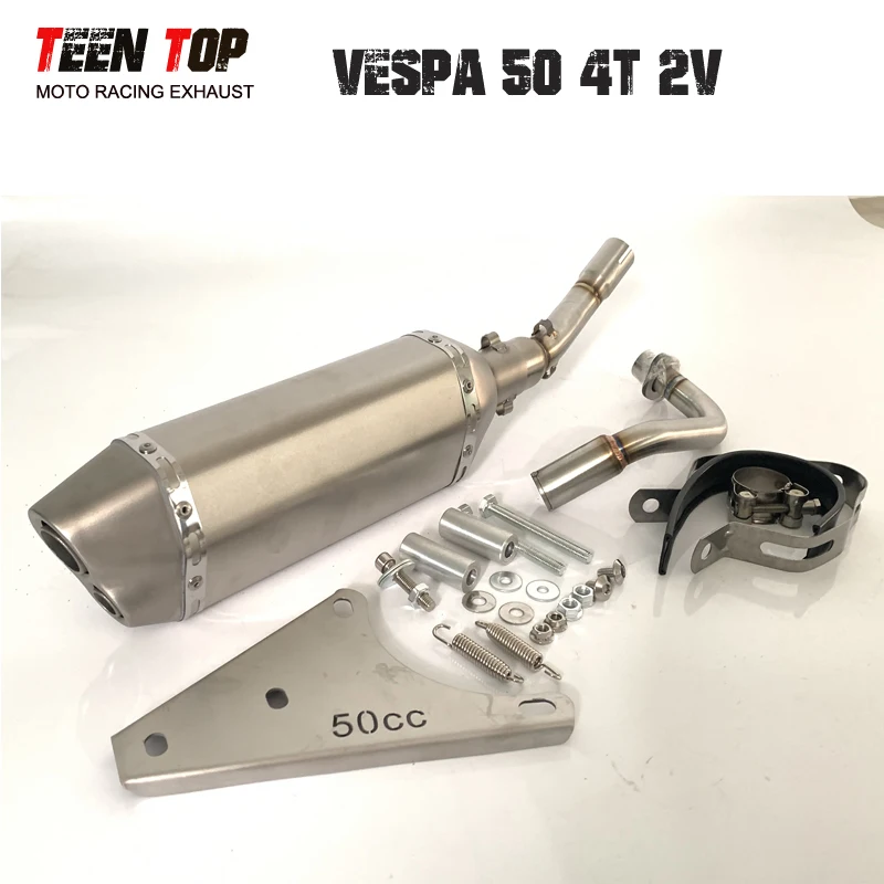 TeenTop Lx 50 / Primavera / Sprin /  Zip 2000 4t 2 Valves Engine scooter exhaust system