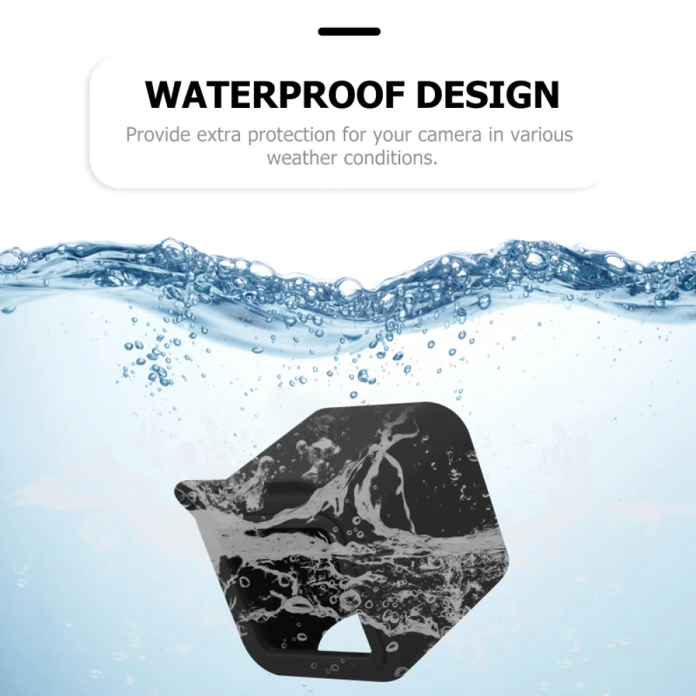 ​Security Camera Protective Cover for Wyze Cam V3 Waterproof Skin Silicone Case Mount Bracket Shell Black