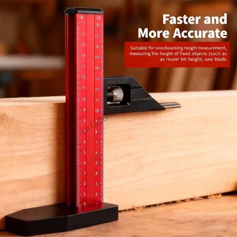 

Solid Aluminum Height Depth Gauge Foldable Compact Storage Perfect for Mobile Users Travel Measurement