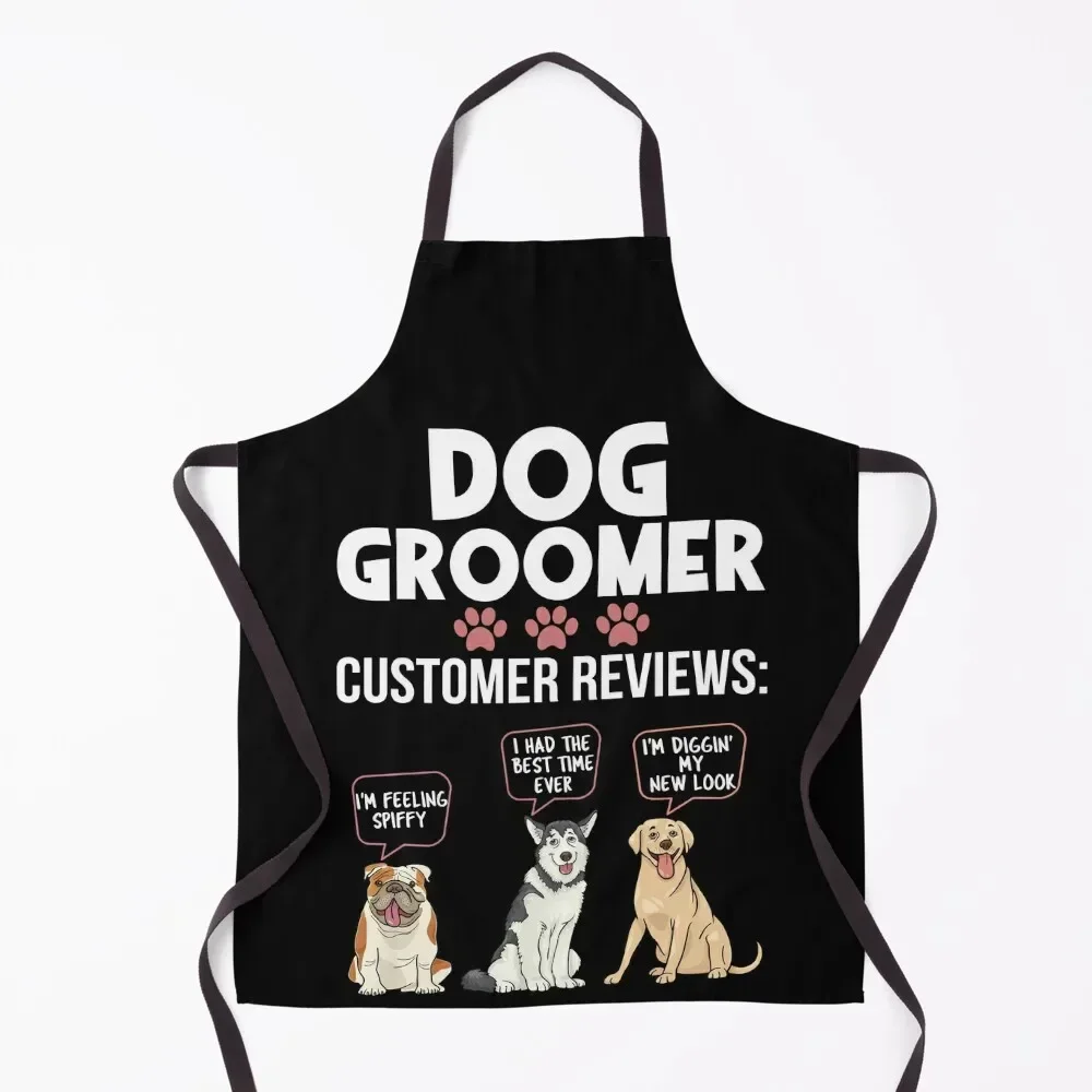 

Funny Retro Vintage Dog Groomer Gift Apron For Women kitchen item Kitchen Apras Man Kitchen Supplies Idea Goods Apron