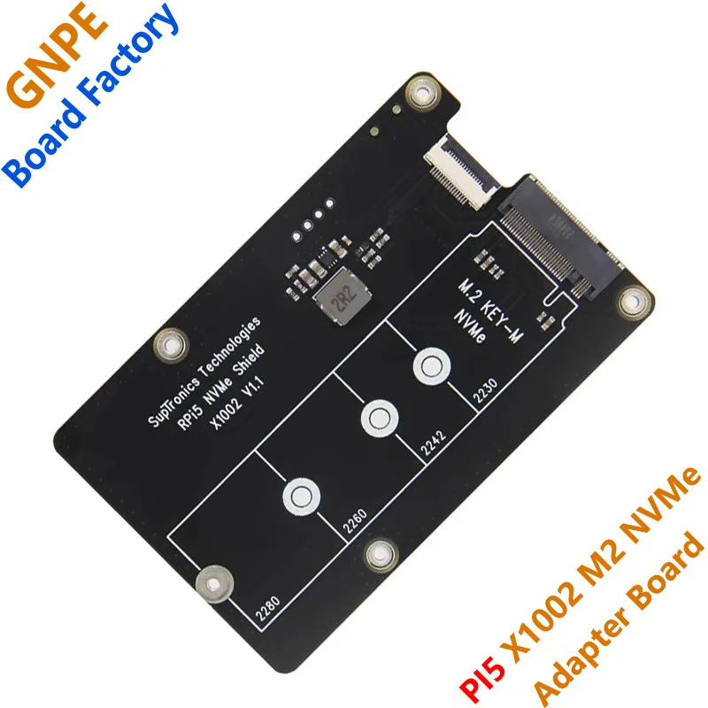 X1002 Raspberry Pi 5 Dedicated PCIE to M.2 NVMe Protocol M.2 SSD Expansion Board 2280
