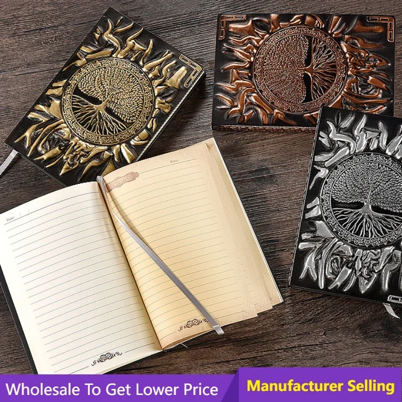 

Notebook Vintage Tree of Life A5/A6 Journals Handcraft Embossed Leather Diary Bible Book Travel Planner School Office Gift