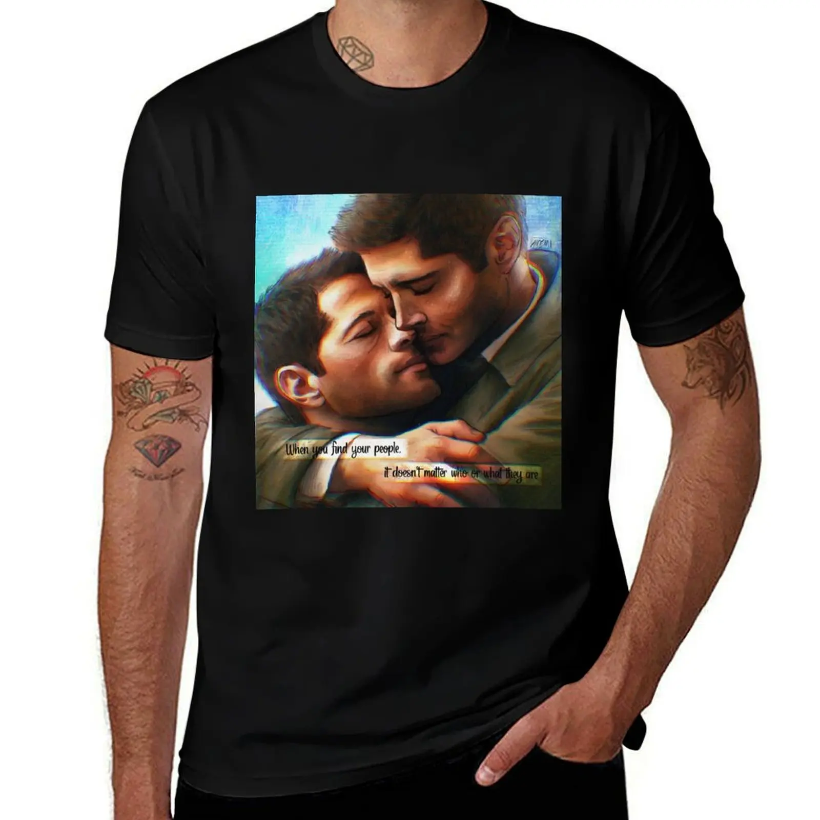 Destiel confession T-Shirt Quick Dry Training Short Sleeve Tee T-Shirt