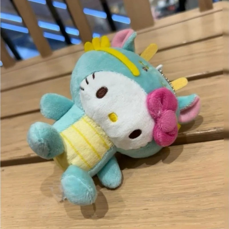 Hello Kitty Sanrio Kawaii jouets en peluche mignon l'année du Loong série limitée poupée en peluche sac à dos pendentif porte-clés fille cadeau