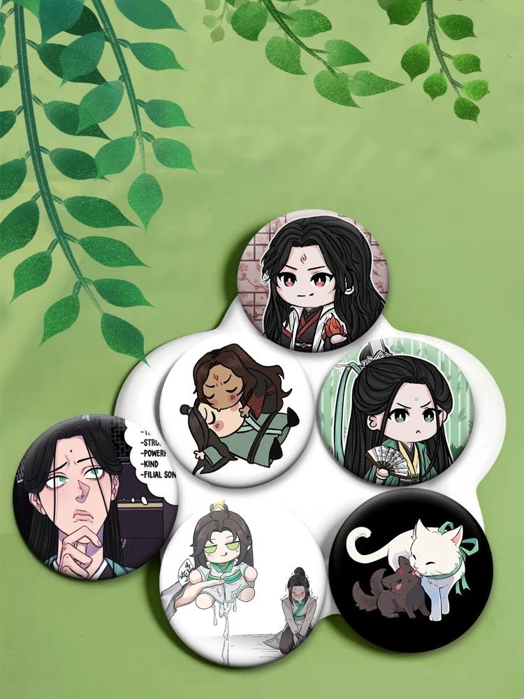 Figurine de dessin animé Shen Qingqiu Luo Binghe, Badge Scum Villain, système d'auto-économie, nouveaux épingles de dessin animé, broches faites à la main, accessoire de sac